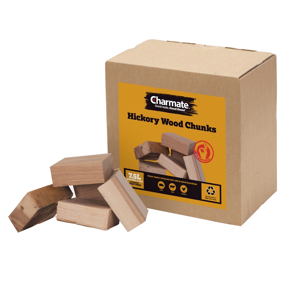 Hickory 7.5L Wood Chunks Charmate New Zealand Smokers